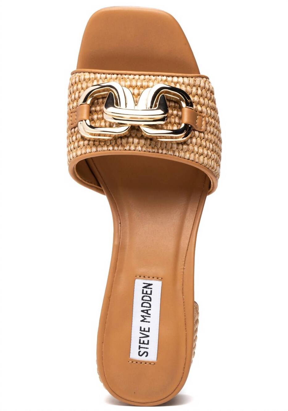 NEW STEVE MADDEN women's santana block heel in raffia - Picture 5 of 5